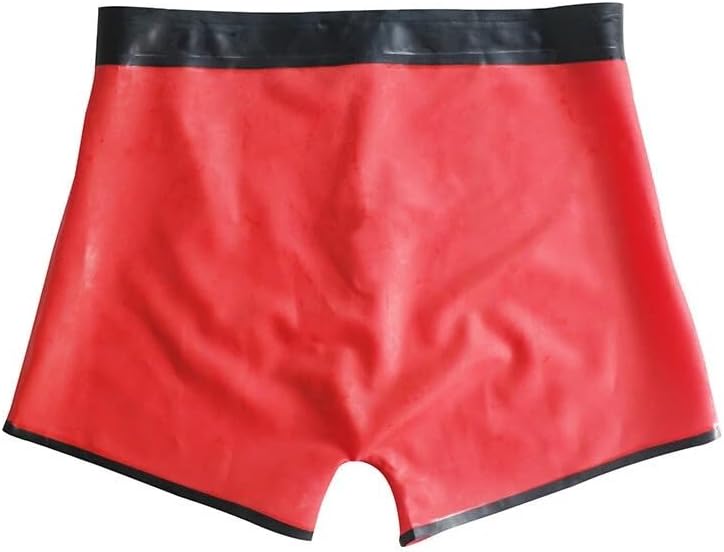 Latex Shorts Pants with Zip Men's Fitted Latex Boxer Shorts Trousers Men Exotic Underwear SM Fetish Cosplay Costumes