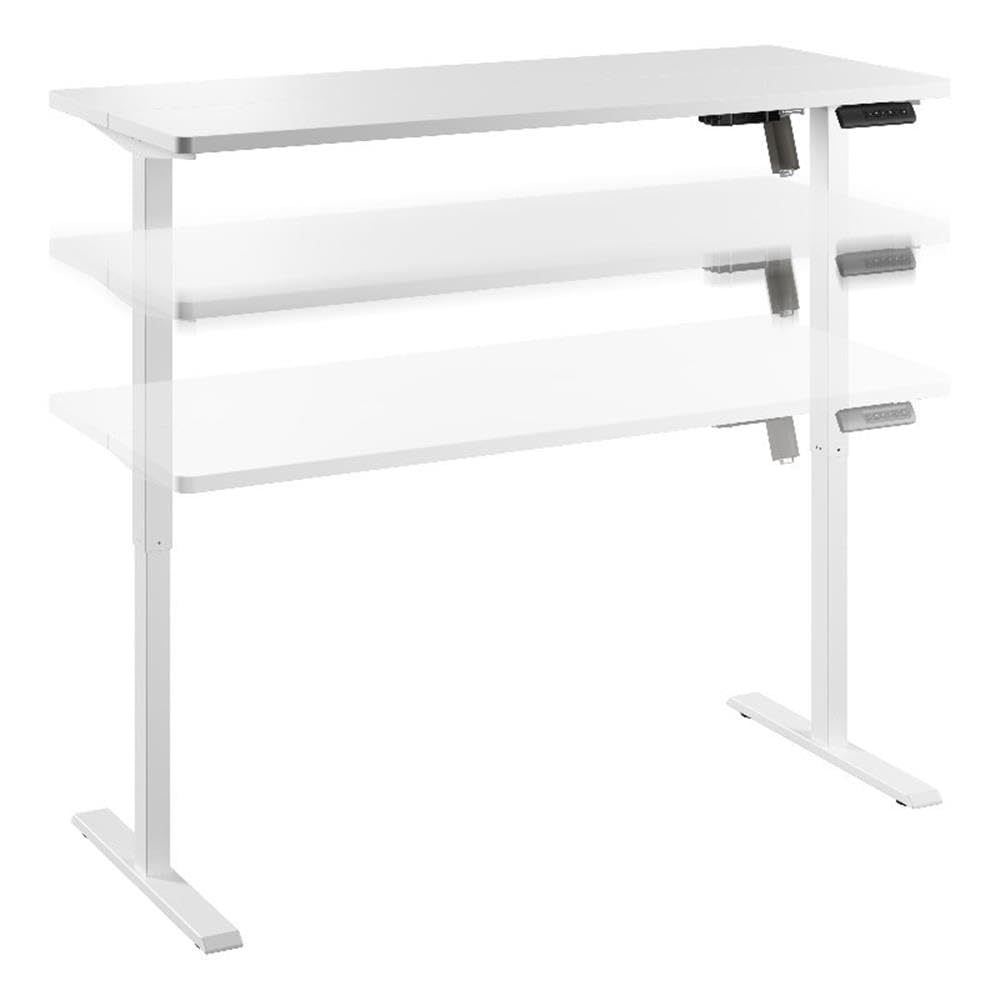 Scrivania Elettrica Regolabile In Altezza Bush Furniture Energize - Bianca, 140 X 60 Cm, Motorizzata Con 4 Programmi