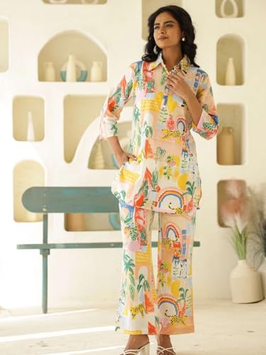 Image of Trendy Queen Co Ord Set | Casual Wear Pant Top Set | Fancy Co-Ord Set | Full Pair Set | Coord Sets for Women | Top Pant Set (SD817)