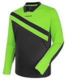 Belüftungseinsätze Reusch Herren Golhero Longsleeve Padded Torwarttrikot, Grey Melange/Green Gecko, L