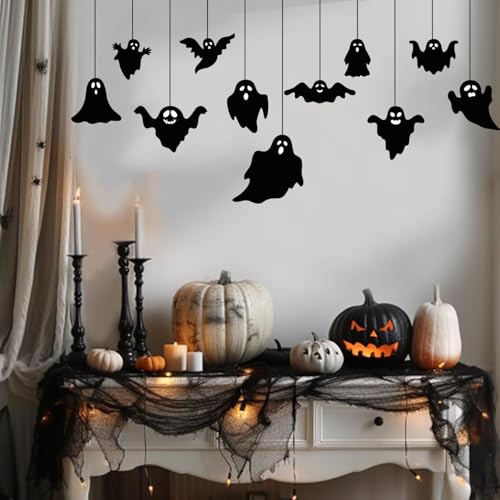 Autocollants fantômes noirs pour décoration de cheminée et fenêtres - 2