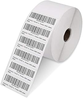 YOUHOOL 1” X 2 5/8” Amazon FBA Direct Thermal Address Labels White Shipping Self-Adhesive Perforated Labels for UPC Bar-Codes Compatible for FBA, Zebra,Rollo More Direct Thermal Printers 3000 Labels