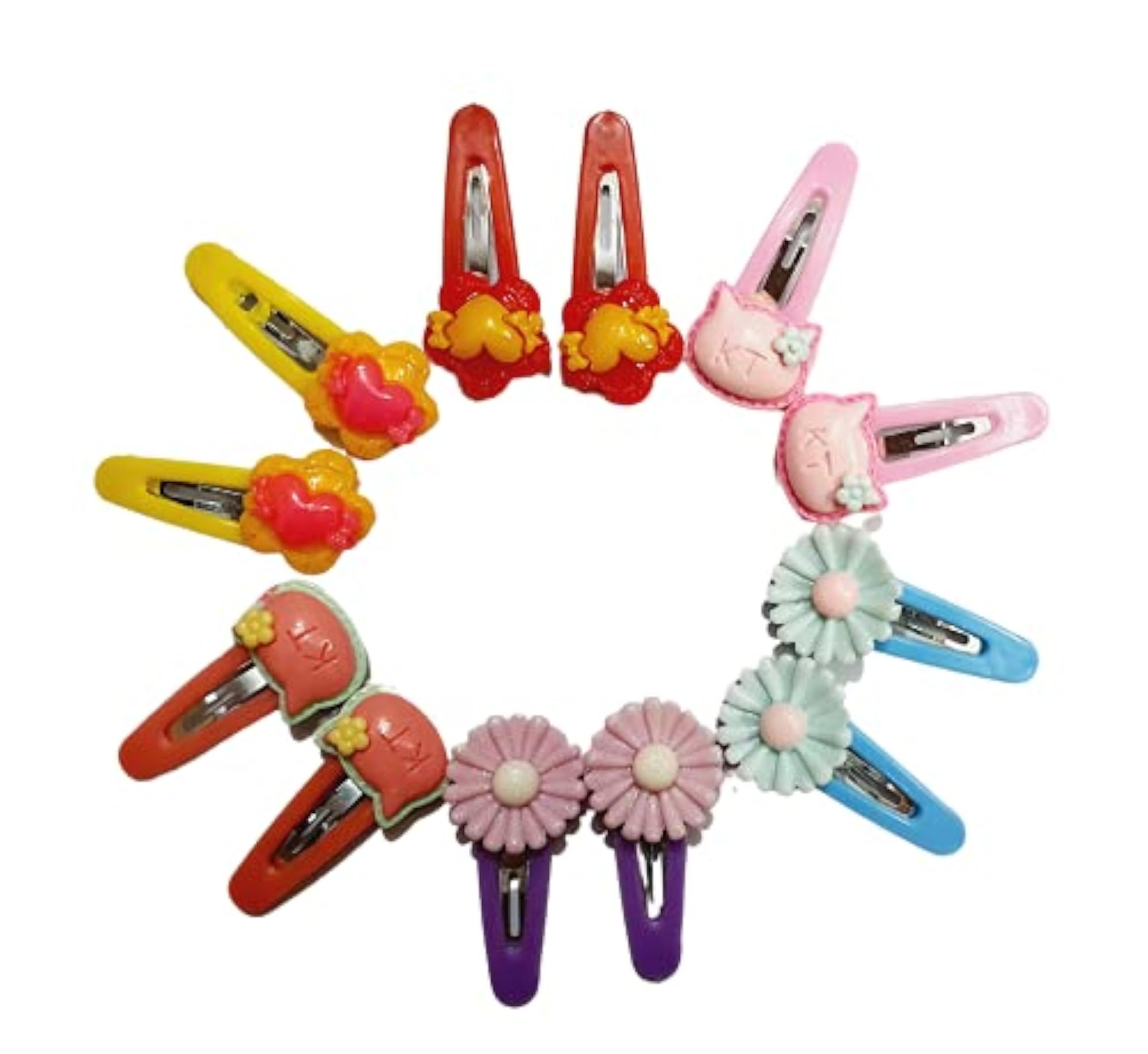 6pc Multicolored Printed Hair Clutcher Set for Women & Girls