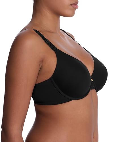 Natori Women's Body Doubles Lace Trim Full Coverage T-Shirt Bra 736037, Black, 36DD2