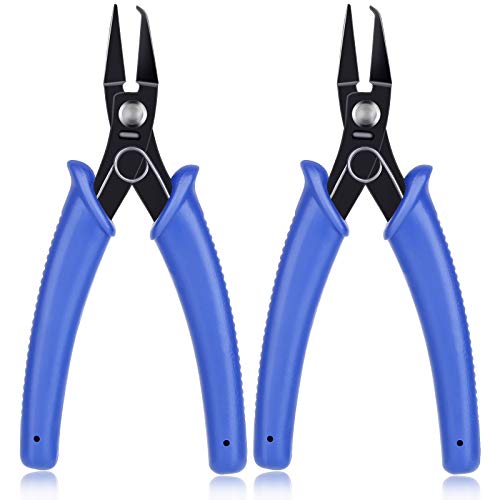 Split Ring Pliers for Jewelry Making Evatage 2Pcs Jump Ring Opening Pliers for Opening Split Ring or Key Chain Opener Tools for Jewelry Beading Repair Making Supplies