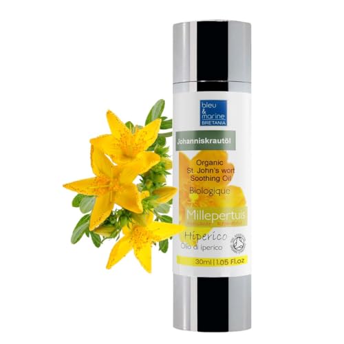 Gotas Hiperico Masaje Relajante Aceite Hierba San Juan Concentrado Forte 100% Puro Aceite Corporal Cicatrices Aceite Estrias Embarazo Aceite Cabello - 30 ml
