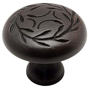 Cosmas 464ORB Bronze Blattmuster Möbelknopf 25er-Pack