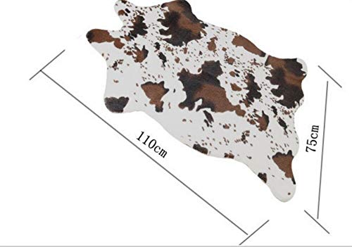 Cut Cow Print Rug 3.6X2.5 Feet Faux Cow Hide Rug Animal Printed Area Rug Nice Carpet For Home Decorating Kids Room 29.5" W X 43.3" L #TOP5