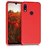 kwmobile Carcasa Compatible con Xiaomi Redmi Note 7 / Note 7 Pro - Funda de Silicona para móvil - Cover Trasero en Rojo Mate