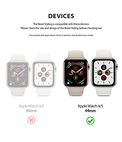 Image of Ringke Bezel Styling for Apple Watch 44mm Case Cover for Series 4 (2018) - AW4-02 (Apple Watch is NOT INCLUDED)