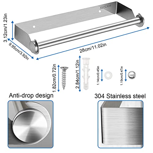 Foto von Jognee Küchenrollenhalter Ohne Bohren, Wandmontage, Edelstahl, Silber, 28CM