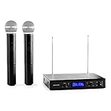 Gracias a su bajo consumo y durabilidad de las pilas, el micrófono VHF de dos canales  auna Pro  VHF-400 Duo puede ser utilizado durante eventos que duren toda la noche asegurando un entretenimiento sin interrupciones para los públicos exigentes.