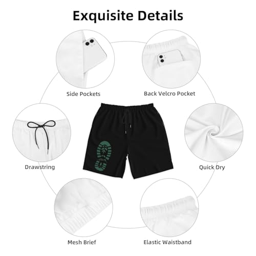 Appalachian Trail Marker Hike Hiker Men's Quick-Dry Board Shorts 7" - Swim Trunks Summer Hawaii Beach4