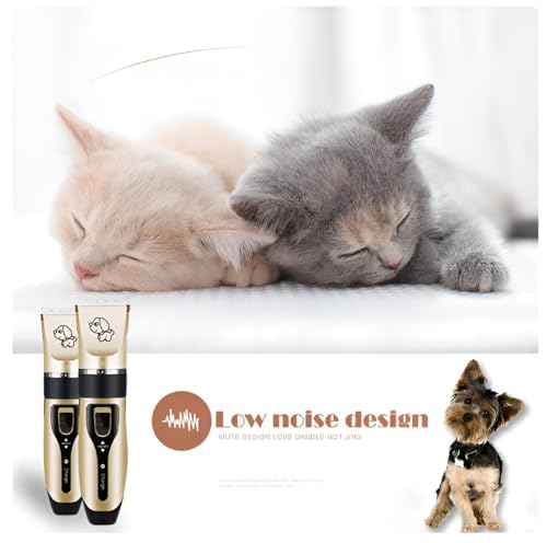 Máquina de Tosa Profissional para Pets Silenciosa Recarregável Bivolt Aparador para Cachorros e Gato