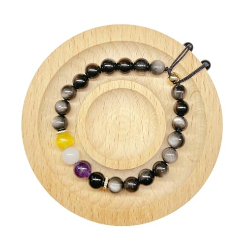 Pride Bracelets, Nonbinary Pride Bracelet for Nonbinary Pride Stuff Accessories Decoration Present (Real Natural Stone, Adjustable Size)