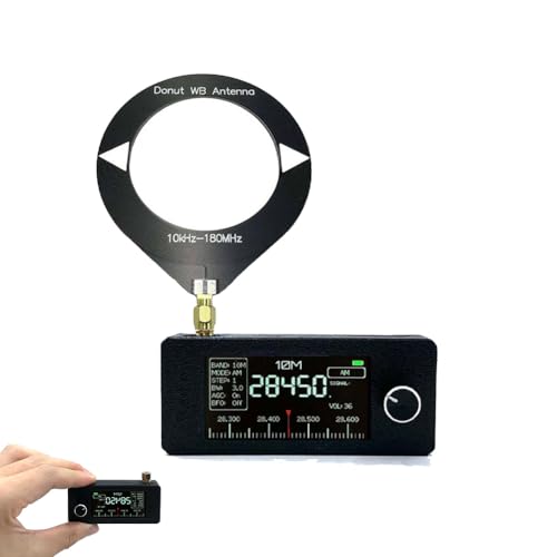 Si4732 Portable Shortwave Radio Receiver, 0.5-108mhz Mini Radio, LSB USB AM FM Full Band Radio Receiver, Pocket Size Radio for Outdoor Camping and Travel, Black