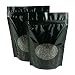 QQ Studio 50 Empty Coffee Packaging Bags with Degassing Valve, 4 oz and 7 oz Glossy Zipper Seal Bags with Round Window for Roasted Coffee Bean Storage (Black, 7oz)