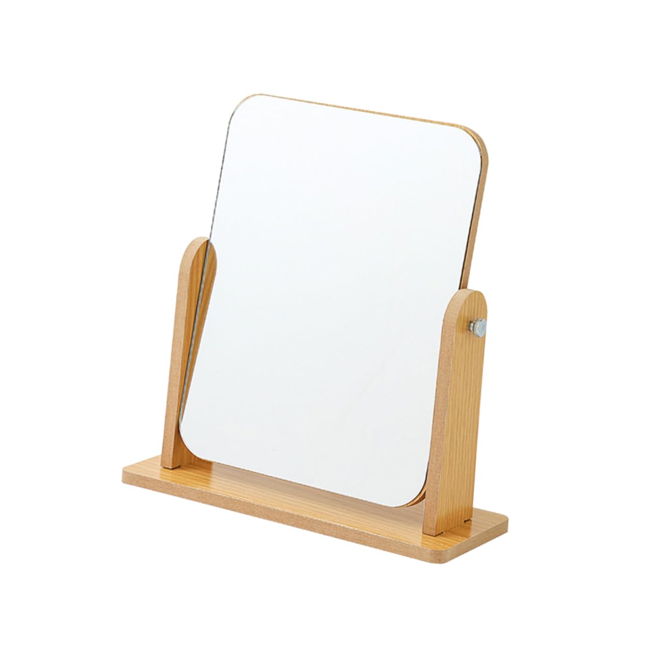 Miroir de maquillage rotatif en matériau synthétique et design classique