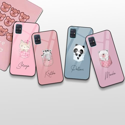 Image of COLORflow Back Cover Compatible with Samsung A71 | Cute Pocket Cartoons Color Customized | Shockproof TPU Bumper with Camera Protection Back Cover Compatible with Samsung Galaxy A71