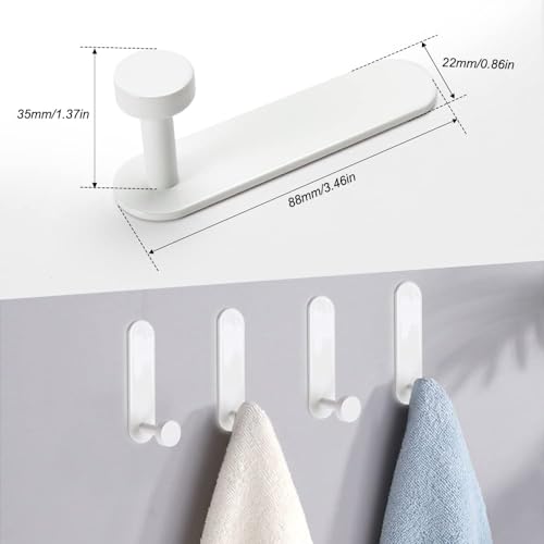 JS Sticky Hooks Extra Strong Self Adhesive Towel Holder Hooks Stick on Wall Over Door for Hanging Coat Hat Robe Bath Towel in Bathroom Shower Kitchen,2 Pack - Cosy Home Interiors JS Sticky Hooks Extra Strong Self Adhesive Towel Holder Hooks Stick on Wall Over Door for Hanging Coat Hat Robe Bath Towel in Bathroom Shower Kitchen,2 Pack - Image 2