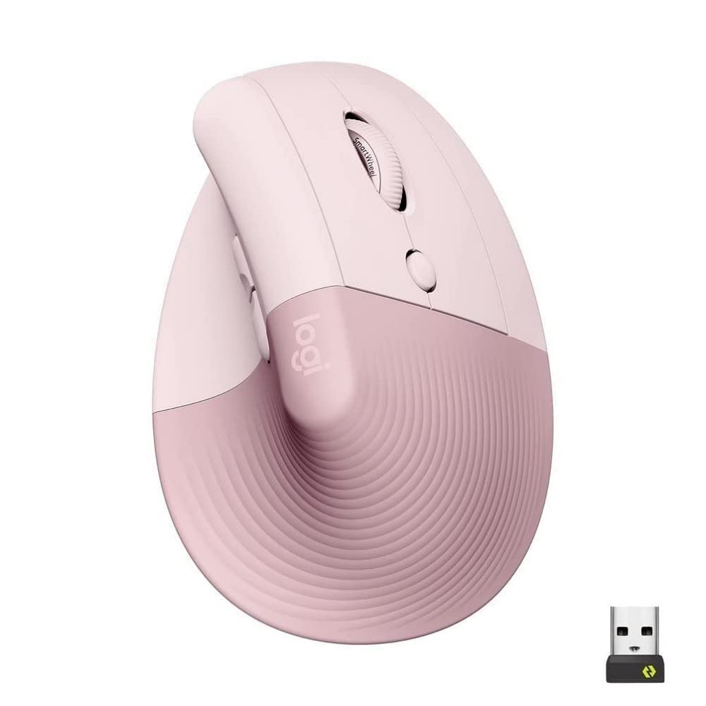 Logitech Lift Souris Ergonomique Verticale, Sans Fil, Bluetooth ou récepteur USB Logi Bolt + Mouse Pad - Studio Series, Tapis de Souris d'Ordinateur