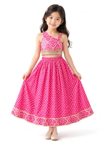 Image of Tasas Girls Floral Anarkali Kurta|Ethnic Wear for Girls|Traditional Girls Ethnic Wear|