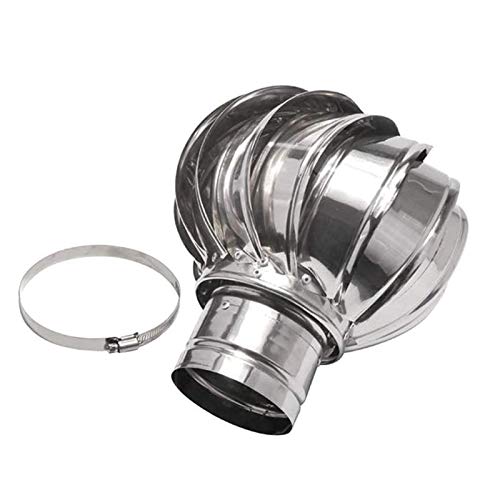 Caperuza giratoria de acero inoxidable resistente para chimeneas de 100mm a 150mm 2