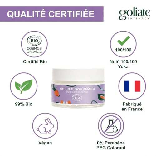 Lubrifiant intime bio 2en1 Goliate pour couple gourmand