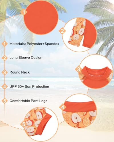 Image of ALVA 2 Pcs Long Sleeve Rash Guard Swim Diaper Sets, Baby Toddler Swimsuit UPF 50+ Sun Protection for Boy and Girl