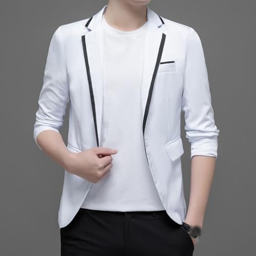 Men's Lightweight Blazer Jackets Casual Slim Fit Sport Coats 1 Button Suit Jacket for Business Wedding Prom3
