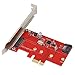 Produktbild ASHATA PCI-Express Controllerkarte, PCI-E zu M.2 (NGFF) / SATA 3.0 Riser Adapterkarte 6Gbps,High-Speed Interface Karte PCIe SATA III NGFF (M.2) Erweiterungskarte Adapter für Desktop Computer Rot