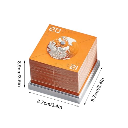 Calendrier 3D 2026 en forme de terre, idée cadeau originale de bureau