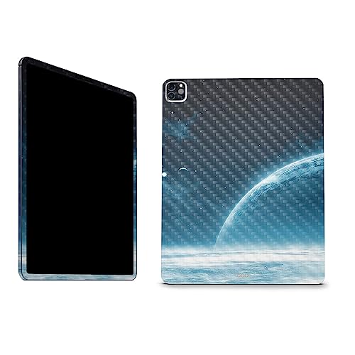 Image of MightySkins Carbon Fiber Skin Compatible with Apple iPad Pro 12.9 inch M2 6th Gen (2022) Full Wrap Kit - Outer Space | Protective, Durable Textured Carbon Fiber Finish | Easy to Apply | Made in The USA