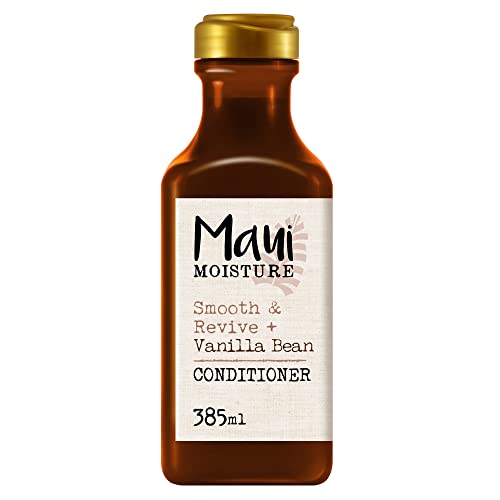 Maui Moisture Smooth & Revive + Vanilla Bean Conditioner (1 x 385 ml), acondicionador que repara y suaviza el cabello, acondicionador hidratante con extracto de vainilla, para pelo encrespado