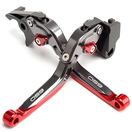 ZESIDIMO Para Z650 Z 650 2017-2025 Ninja650 Versys 650cc Vulcan S 650 Moto Palancas de freno y embrague ajustables extensibles accesorios z 650 (Rojo)