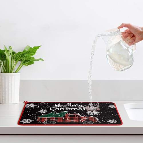 Zonon MS-ZONON-5331 4 Pcs Christmas Snowman Dish Drying Mat thumb #6