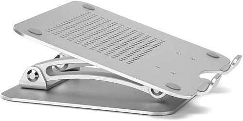 Soporte para computadora portátil, estante de enfriamiento para computadora, base de aleación de aluminio elevada, elevación vertical plegable
