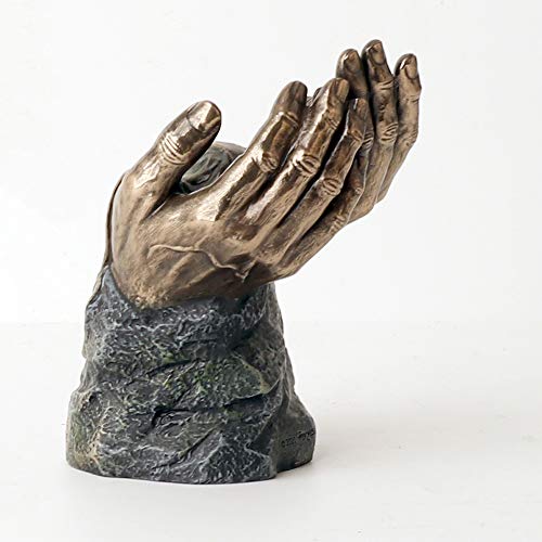 Estatua de bebé descansando en manos del Señor 11.43 cm miniatura 4