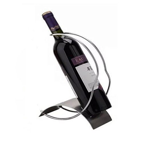 Single Bottle Countertop Wine Holder, Free Standing Metal Wine Rack for Table Top