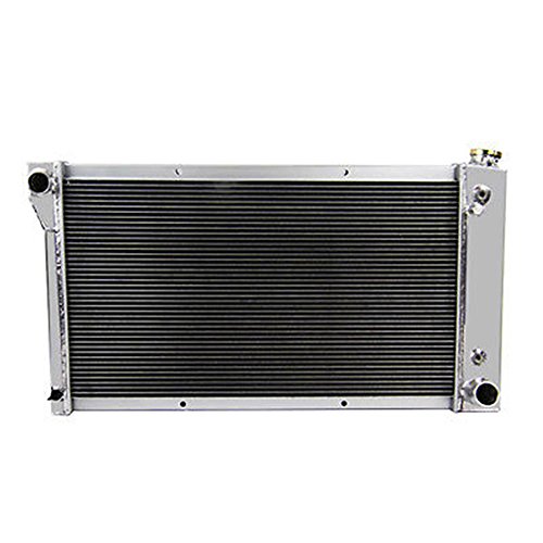 OzCoolingParts New Designs 3 Row Core Full Aluminum Radiator + 2 x 12" Fan w/Louver Shroud for 1967-1972 Chevy GMC C/K/S/T/G Series C10 C20 K10 K20 K30 Suburban Pickup Truck Blazer