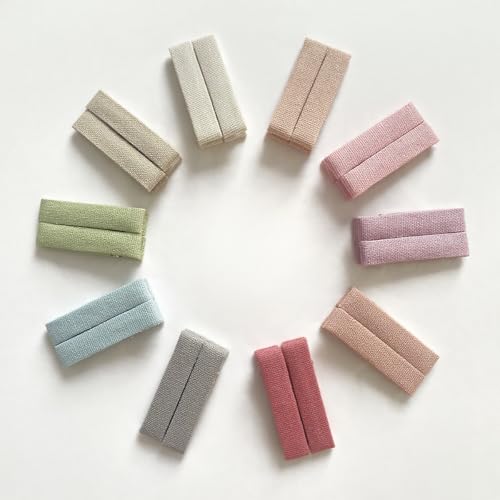 Cherssy Hair Clips for Baby Girls' Fine Hair, 20Pcs Solid Colors Fully Lined Alligator Clips for Toddlers Kids School Age Girls, Handmade Hair...