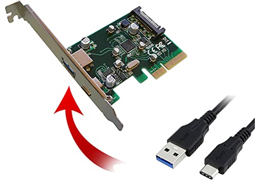 KALEA-INFORMATIQUE PCI Express PCIe to USB 3.1 10GB controller card with 2 external ports: 1x Type A + 1x Type C with ASM1142 chipset - Image 2