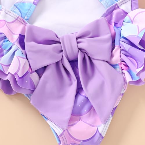 Toddler Swimsuit Girl Infant One Piece Swimwear Stripe Floral Summer Beach Bathing Suits with Bowknot3