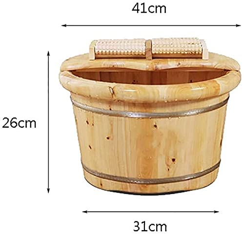 Bañera de pies de madera para hogar y spa miniatura 3
