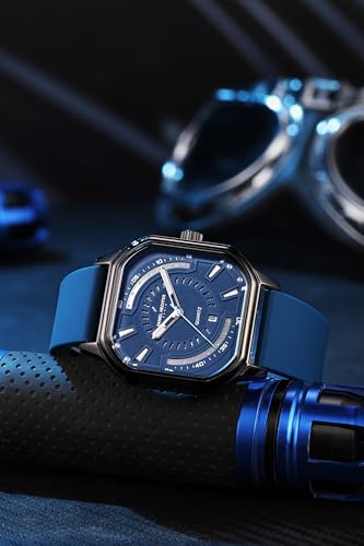 Image of Daniel Hechter Paris Rivoli Collection Modern Analog Watch for Men with Octagon Dial and Silicon Band-DHM1003