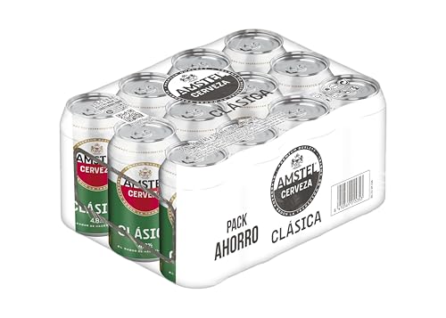 Amstel Clasica Heineken - Cerveza pack de 12 latas x 330 ml - 3960 ml