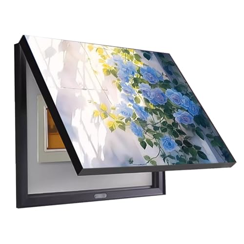 Pintura Pared Caja Contador Oculta Tapa Caja Multimedia Tapa Abatible Cubre Contadores Luz Comedor(A,70x50cm)