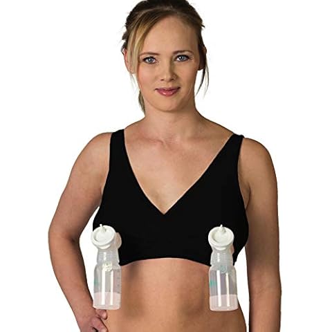 Essential Pump&Nurse All in One Nursing and Hands Free Pumping Bra, US Company, Black XS Cover