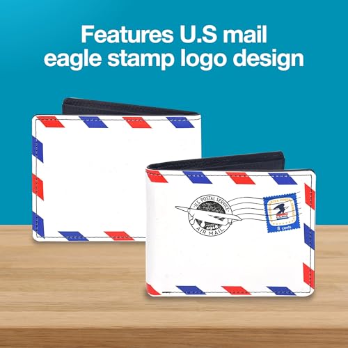 USPS U.S Mail Eagle Logo Bifold Wallet, Slim Wallet in Decorative Tin Case, Multi3