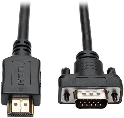 Tripp Lite HDMI to VGA Active Adapter Converter Cable Low Profile HD15 M/M 1080p 3ft (P566-003-VGA), Black
